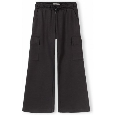 Minoti Tepláky dívčí široké cargo s elastickým pasem a stahovací šňůrkou 30SCUBA157 černá – Zboží Mobilmania