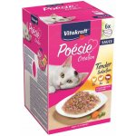 Vitakraft Poésie Création kuře, krůta, hovězí v omáčce 6 x 85 g – Hledejceny.cz