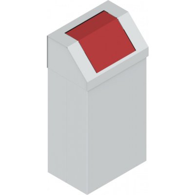 Kovos Koš na tříděný odpad 90 l, červená klapka – Zboží Mobilmania