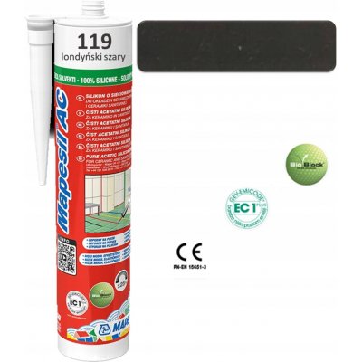 Mapesil AC 113 silikonový tmel 310 g šedá – Hledejceny.cz