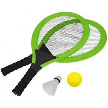 Rulyt Set na plážové hry tenis/badminton 2x, soft miček, badm. Košík, zelená Og-beach ten02