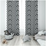 Mondo Italia Hotový závěs na kroužcích 140x250 cm černobílý, romby 140x250 cm Vícebarevná – Zboží Dáma
