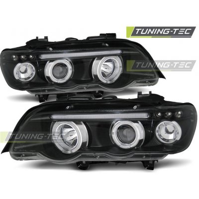 Tuning-Tec Přední čirá světla BMW X5 E53 (1999 - 2003) - černé - Angel Eyes – Hledejceny.cz