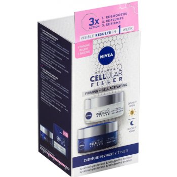 Nivea Hyaluron Cellural Filler denní noční krém 2 x 50 ml dárková sada