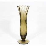 Výrobce po 1 ks Skleněná váza 24,5 cm kouřová KK0021 – Zboží Dáma