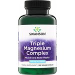 Swanson Triple Magnézium Complex 400 mg 100 kapslí – Hledejceny.cz
