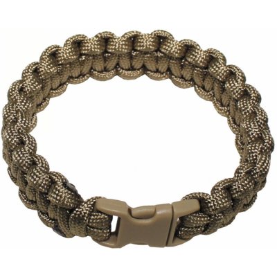 Mil-Tec Survival paracord náramek 15mm coyote – Zboží Mobilmania