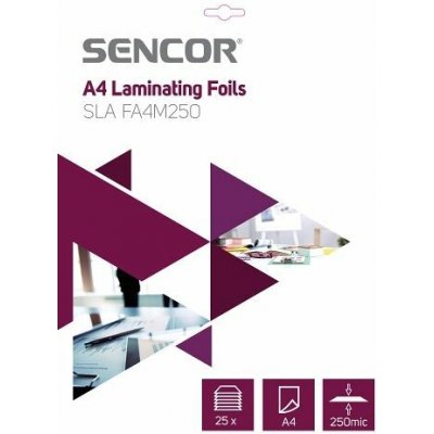 SENCOR SLA FA4M250 fólie A4 250mic 25ks 45011744 – Hledejceny.cz