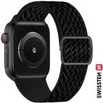 SWISSTEN NYLON BAND FOR APPLE WATCH BLACK 42 / 44 / 45 / 49 mm (with buckle) 46000715 – Zboží Živě