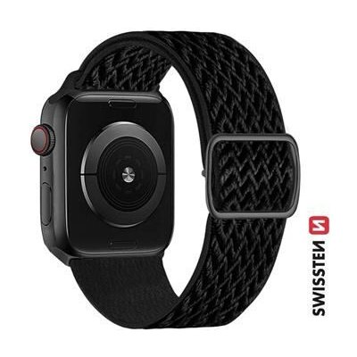 SWISSTEN NYLON BAND FOR APPLE WATCH BLACK 42 / 44 / 45 / 49 mm (with buckle) 46000715 – Zboží Živě