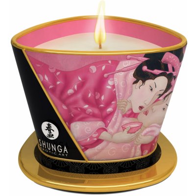 Masážní svíčka shunga růže 170 ml