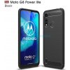 Pouzdro a kryt na mobilní telefon Motorola Pouzdro Carbon Fiber Case Motorola Moto G8 Power Lite XT2055-1 černé