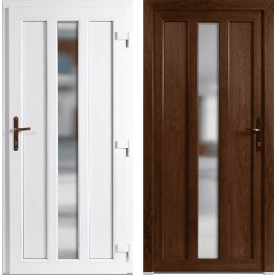 OknaDvereNaMiru.cz Vchodové plastové dveře Magnus zlatý dub / bílá pravé otevírání dovnitř 98 x 198 cm – Sleviste.cz