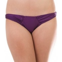 Volcom Sultry Solid Rouched Full eggplant plavky