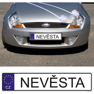 Svatební SPZ s textem - EURO - Nevěsta – Zboží Dáma