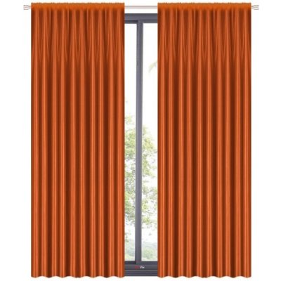 Fliying Sada závěsů Luciana, 2dílná, 140x250 cm-oranžová – Hledejceny.cz