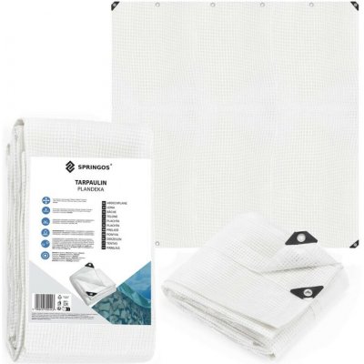 Springos Krycí plachta s oky 4 x 4 m 100g PE GA2181 bílá – Hledejceny.cz