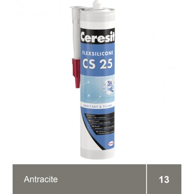 CERESIT CS 25 sanitární silikon 280g antracit – HobbyKompas.cz