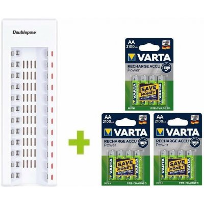 OXE Battery Charger AA + 12 ks AA 2100mAh 572008 – Hledejceny.cz