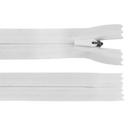 Spirálový zip skrytý No 3 délka 25 cm na outdoorové oděvy a doplňky, semi-autolock Varianta: 101 bílá, Balení: 1 ks – Hledejceny.cz