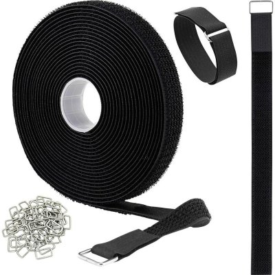 Quadrios 25CA576 pásek se suchým zipem, ke spojování, háčková a flaušová část, (d x š) 10 m x 20 mm, černá, 10 m – Hledejceny.cz