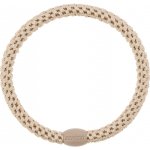 KKNEKKI Gumička do vlasů Kknekki Slim Light Beige, béžová barva, textil – Zboží Dáma