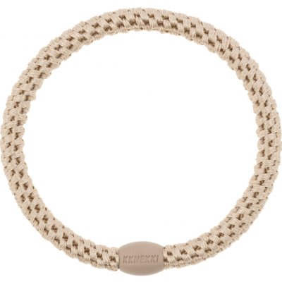 KKNEKKI Gumička do vlasů Kknekki Slim Light Beige, béžová barva, textil – Zboží Dáma