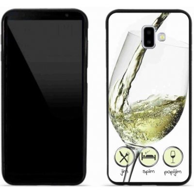 Pouzdro mmCase Gelové Samsung Galaxy J6 Plus - sklenička vína bílé