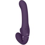 VIVE Ai Dual Vibrating & Air Wave Tickler Strapless Strapon Purple – Zboží Dáma