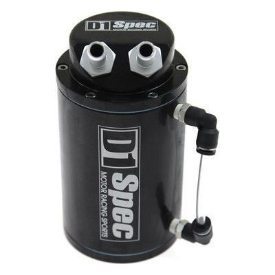 Oil catch tank D1 Spec - 2x vývod - objem 0,5l - černý – Zboží Mobilmania