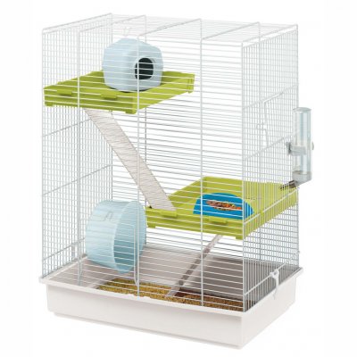 Ferplast Hamster Tris ocel bílá zelená 46 x 29 x 58 cm – Zbozi.Blesk.cz