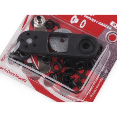 Průchodky s podložkou vnitřní Ø4 mm / vnější Ø8 mm, velké, 5 černý lak – Hledejceny.cz