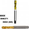 Závitník strojní M4 HSSE TiN ISO2 (6H) DIN371 spirálový (40°) 800X , FANAR