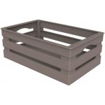 Bama Plastová dekorativní bedýnka TINA 3 - barva hnědá – Sleviste.cz