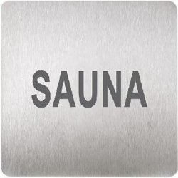 Piktogram Sanela nápis sauna, nerez mat SLZN 44V