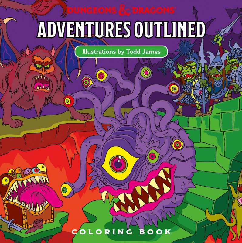 Dungeons&Dragons RPG: Outlined Coloring Book