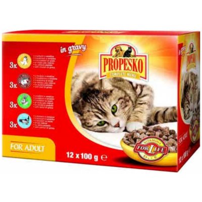 Propesko Cat s kuřecím masem 12 x 100 g – Zbozi.Blesk.cz