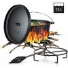 Outdoorový kotlík Klarstein Galloway, litinový hrnec, 9.0 barbecue hrnec, litina, velikost L/7,2 l Černá