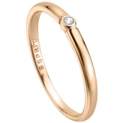 Esprit Minimalistický bronzový prsten se zirkonem ESRG009012
