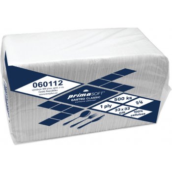 PrimaSoft Gastro papírové ubrousky 1V 500ks 33x33cm