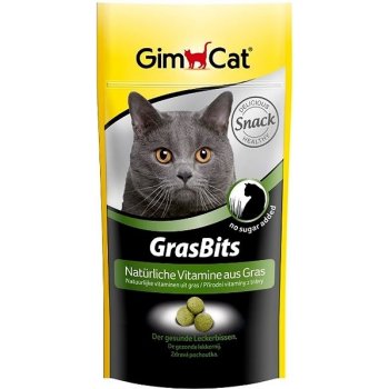 GimCat Gras Bits Tablety s kočičí trávou 40g