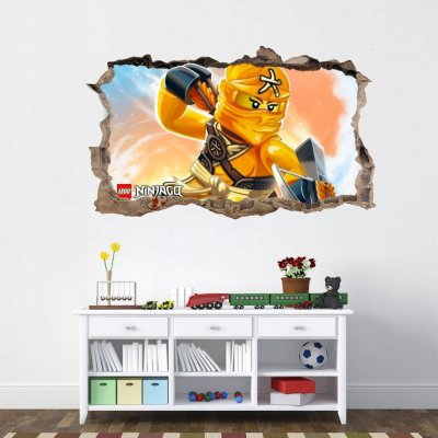 DumDekorace Originální plakát nálepka do dětského pokoje s postavičkou ninja go 120 x 74 cm – Zboží Mobilmania