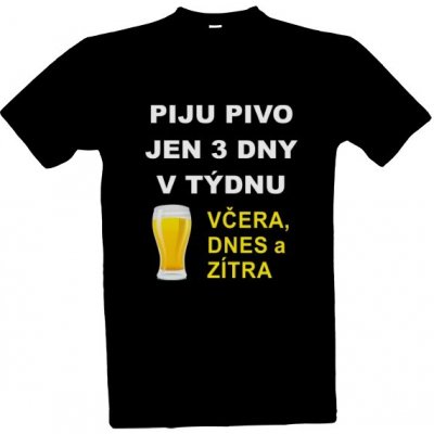 Tričko s potiskem tričko Pivo pánské Černá – Zboží Mobilmania
