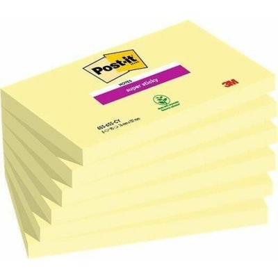 Samolepicí bloček, žlutá, 76x127 mm, 6x90 listů, 3M POSTIT – Hledejceny.cz