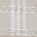 Záclona opticky bílá s krajkovou bordurou, v.145cm – Hledejceny.cz