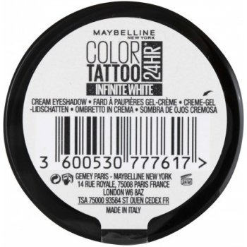 Maybelline Color Tattoo 24h oční stíny 45 infinite white 4 g