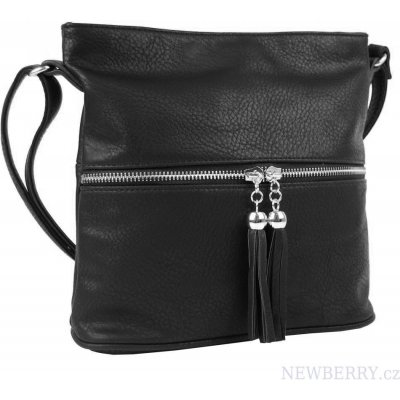 New Berry malá crossbody kabelka se stříbrným zipem NH6020 černá od 569 Kč  - Heureka.cz