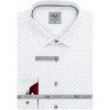 Pánská Košile AMJ pánská bavlněná košile dlouhý rukáv VDBR1332 vzorovaná bílá