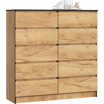 Ak furniture Kuba 120 cm 10 šuplíků