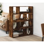 vidaXL Knihovna kouřový dub 100x33x125,5 cm kompozitní dřevo – Zboží Dáma